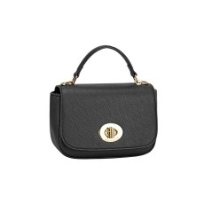 David Jones Flap Clasp Handbag Black
