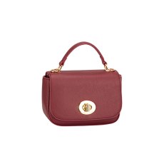 David Jones Flap Clasp Handbag Bordeaux