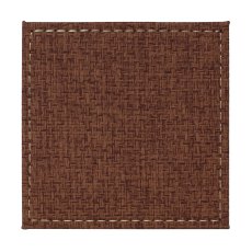 Tradestock Tan Textured Faux Leather Coasters set of 4