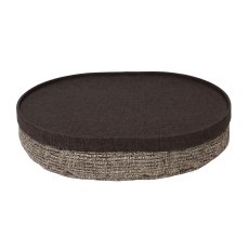 Tradestock Brown Oval Faux Leather Laptray