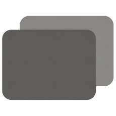 Tradestock 2-tone Grey Flexi Faux Leather Placemats set of 2 Tradestock 2-tone Grey Flexi Faux Leather Placemats set of 2