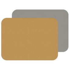 Tradestock Mustard Grey Flexi Faux Leather Placemats set of 2 Tradestock Mustard Grey Flexi Faux Leather Placemats set of 2