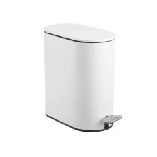 Showerdrape Fortuna White 5L Pedal Bin