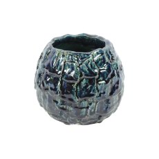 Felicitas Small Round Dark Blue Flowerpot Felicitas Small Round Dark Blue Flowerpot