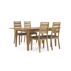 Sand Banks Compact Extending Dining Table and 4 Ladderback Chairs