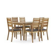 Sand Banks Small Extending Dining Table and 6 Ladderback Chairs