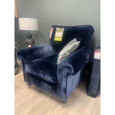 Duresta Belvedere Gents Chair in Rembrant Velvet Indigo - EX DISPLAY