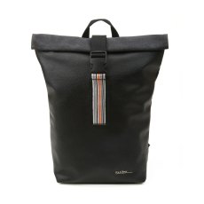 Paul Oliver Mens Roll Top Backpack With Stripe Paul Oliver Mens Roll Top Backpack With Stripe