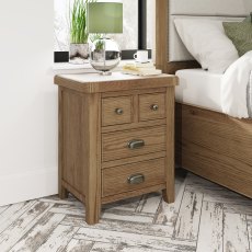 Heritage Oak Extra Large Bedside Cabinet Heritage Oak Extra Large Bedside Cabinet