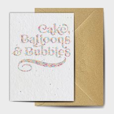 The Seed Card Company Cake, Balloons, & Dots Card The Seed Card Company Cake, Balloons, & Dots Card