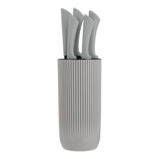 Viners Everyday Ripple Grey 5 Piece Knife Block Set Viners Everyday Ripple Grey 5 Piece Knife Block Set