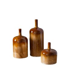 Gallery Direct Vormark Set of 3 Brown Ornaments