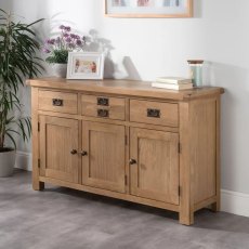 Norfolk Oak Editions 3 Door 3 Drawer Sideboard Norfolk Oak Editions 3 Door 3 Drawer Sideboard