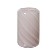 Kaemingk Light Pink Striped Glass Vase Kaemingk Light Pink Striped Glass Vase