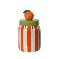 Kaemingk Orange Striped Jar