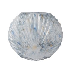 Kaemingk Multicoloured Glass Shell Vase