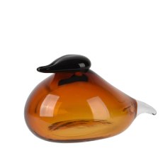 Kaemingk Amber Glass Bird Ornament