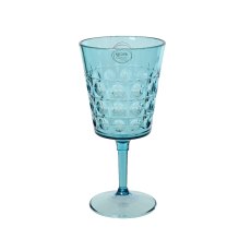 Kaemingk Blue Plastic Ball Pattern Wine Glass