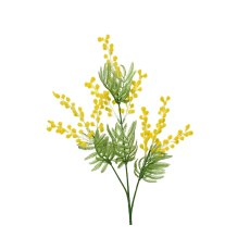 Kaemingk Yellow Faux Mimosa Plant on Stem
