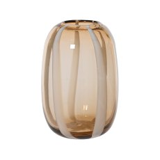 Kaemingk Brown Striped Glass Vase Kaemingk Brown Striped Glass Vase