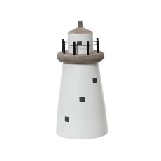 Kaemingk Medium Pinewood Lighthouse Ornament