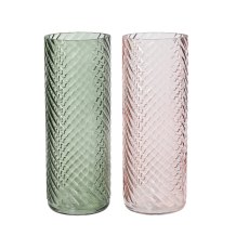 Kaemingk Transparent Colour Swirl Glass Vase Kaemingk Transparent Colour Swirl Glass Vase