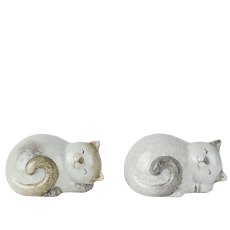 Kaemingk Terracotta Cat Sleeping Ornament Kaemingk Terracotta Cat Sleeping Ornament