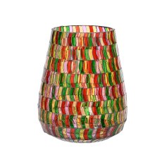 Kaemingk Floral Embossed Enamel Finished Vase