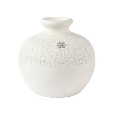 Kaemingk White Terracotta Textured Clay Vase Medium Kaemingk White Terracotta Textured Clay Vase Medium