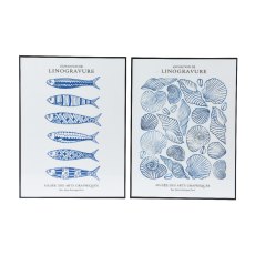 Kaemingk Blue Framed Nautical Print Kaemingk Blue Framed Nautical Print
