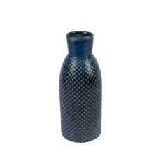 Kaemingk Tall Dark Blue Porcelain Vase
