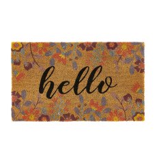 My Mat Printed Coir Floral Hello 45x75cm