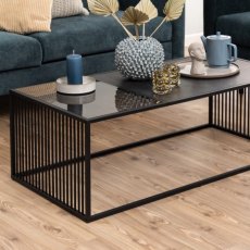 Metro Black Rectangular Coffee Table
