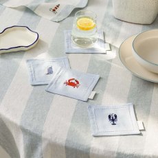 Sophie Allport Coastal Boats Set of 4 Drink Napkins Sophie Allport Coastal Boats Set of 4 Drink Napkins