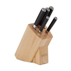 Stellar Poise 5 Piece Knife Block Set Wood Stellar Poise 5 Piece Knife Block Set Wood