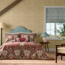 Morris & Co Honeysuckle & Tulip Duvet Cover Set Red and Gold