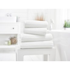 Deyongs Rialto Ribbed Towels White Deyongs Rialto Ribbed Towels White