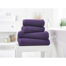 Deyongs Rialto Ribbed Towels Purple Deyongs Rialto Ribbed Towels Purple