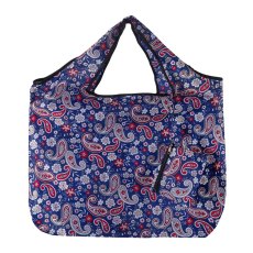 Eco Chic Blue Paisley Large Reusable Foldable Shopper Bag Eco Chic Blue Paisley Large Reusable Foldable Shopper Bag