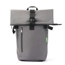 Eco Chic Charcoal Recycled Canvas Roll Top Backpack