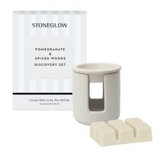 Stoneglow Pomegranate & Spiced Woods Wax Melter & Soy Wax Melt Stoneglow Pomegranate & Spiced Woods Wax Melter & Soy Wax Melt