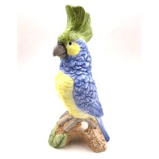 McGowan Rutherford Blue & Yellow Parrot on Perch Ceramic Vase McGowan Rutherford Blue & Yellow Parrot on Perch Ceramic Vase