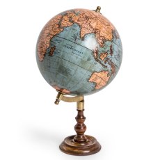 McGowan Rutherford Antique Globe on Wooden Stand McGowan Rutherford Antique Globe on Wooden Stand