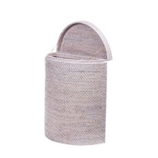 Lows Artisan Weave Half Moon Rattan Laundry Bin Lows Artisan Weave Half Moon Rattan Laundry Bin