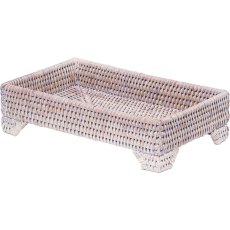 Lows Artisan Weave Large Rattan Tray with Legs