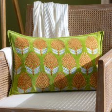 Paoletti Portofino Chartreuse Embroidered Cushion