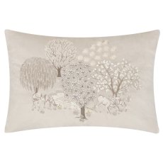 Morris & Co Brook Linen Embroidered Velvet Cushion