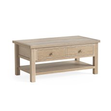 Cottage Collection Coffee Table with Drawer in Oak Cottage Collection Coffee Table with Drawer in Oak
