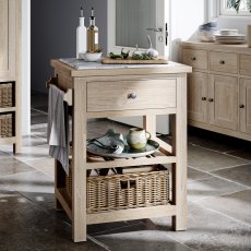 Cottage Collection Small Kitchen Island in Oak Cottage Collection Small Kitchen Island in Oak