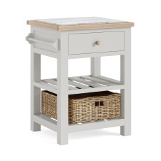 Cottage Collection Small Kitchen Island in Grey